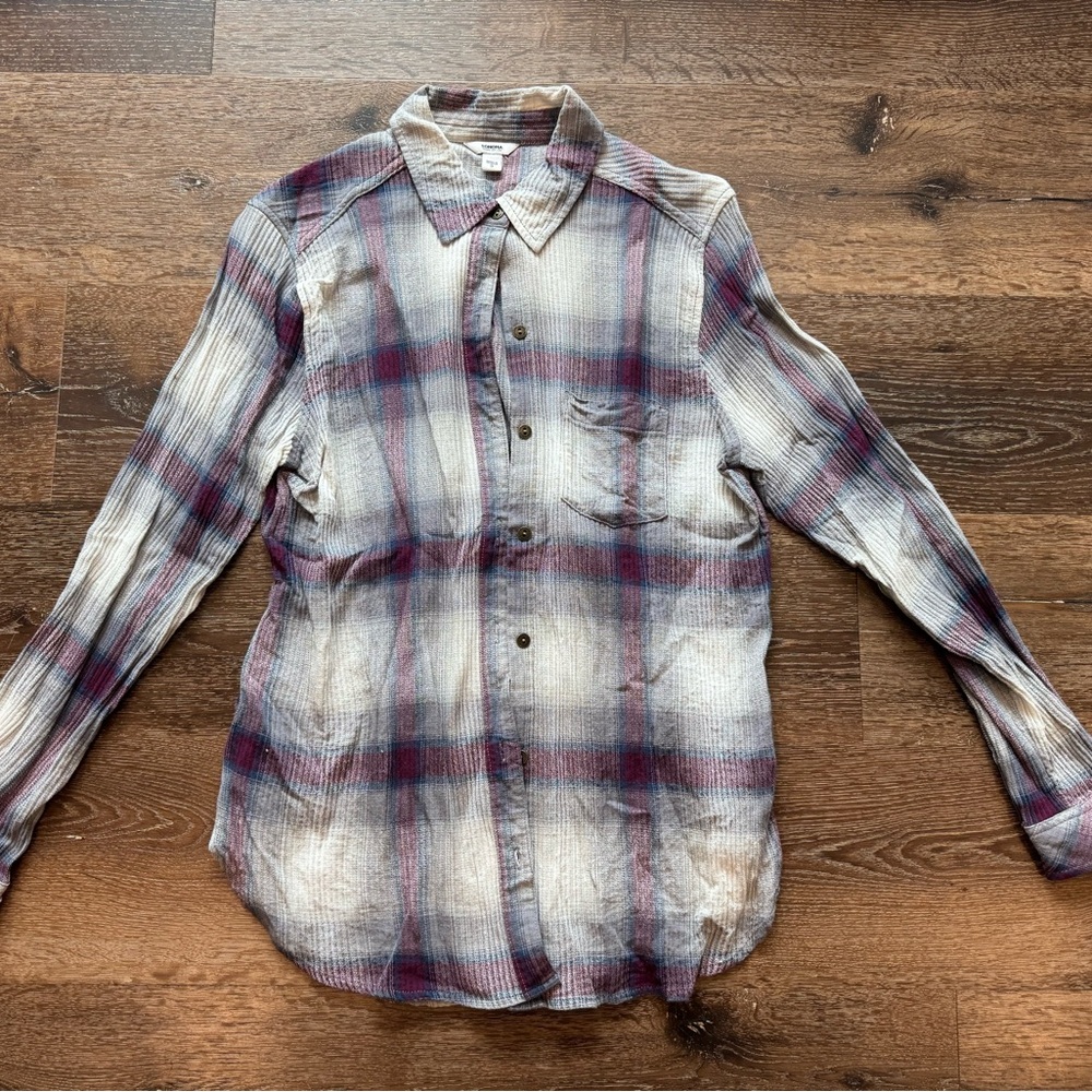 Plaid Button-Up Shirt